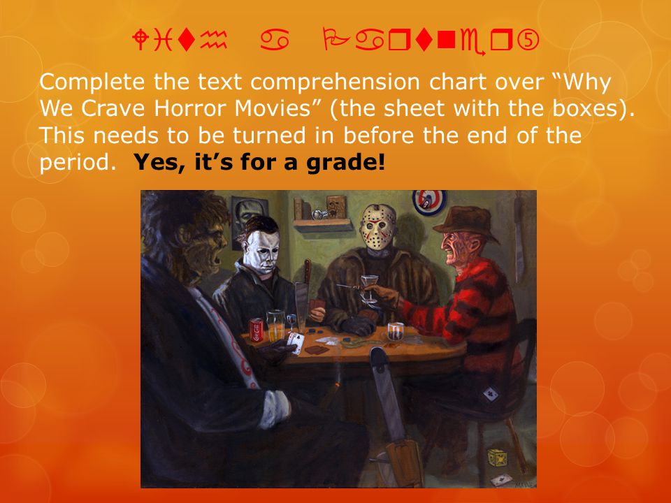 Thesis on why we crave horror movies